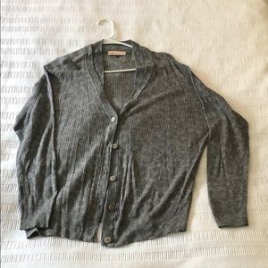 Rebecca Taylor grey leopard cardigan